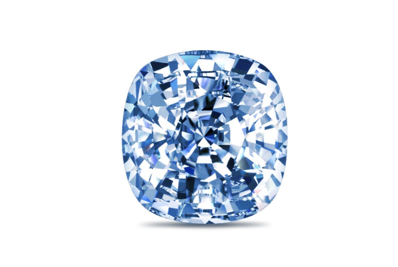 0.34 Carat Cushion Blue Lab Diamond