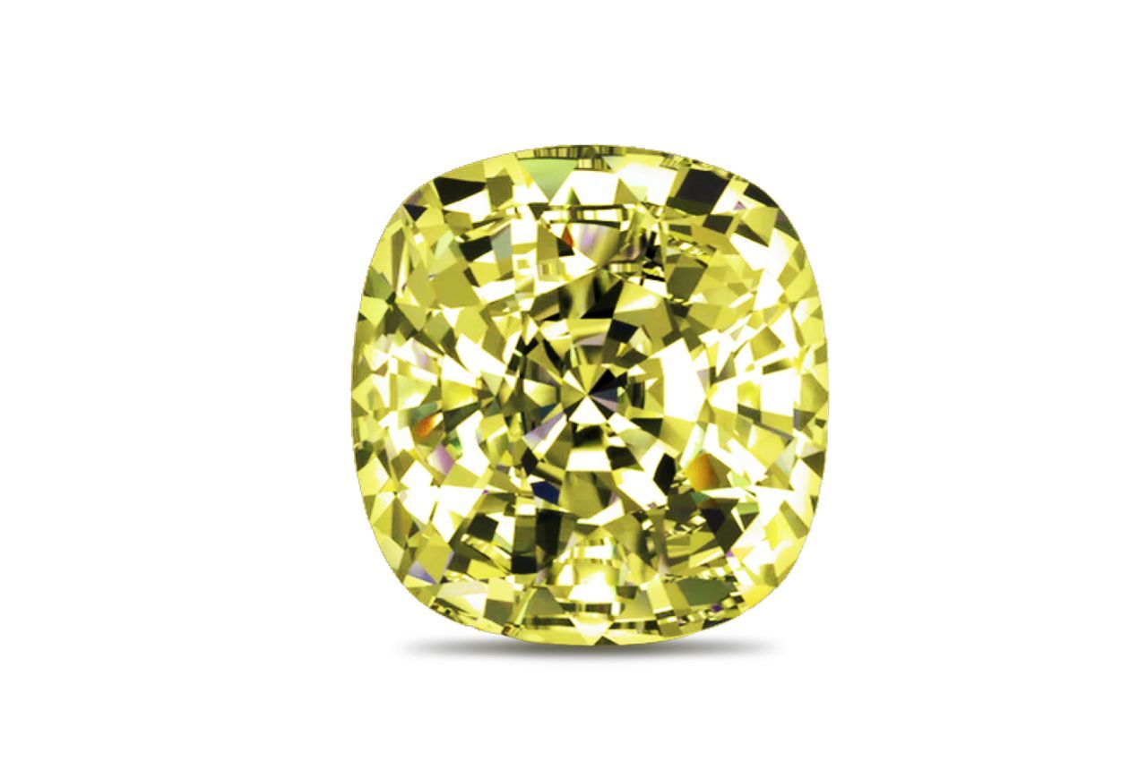 0.27 Carat Cushion Yellow Lab Diamond