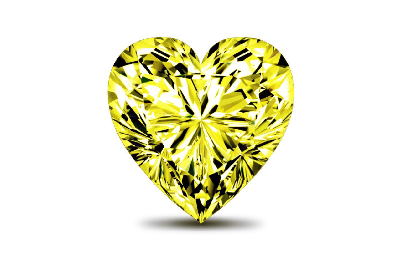 0.35 Carat Heart Yellow Lab Diamond