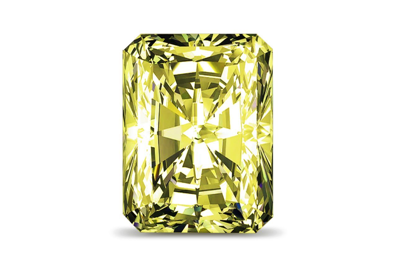 0.40 Carat Radiant Yellow Diamond