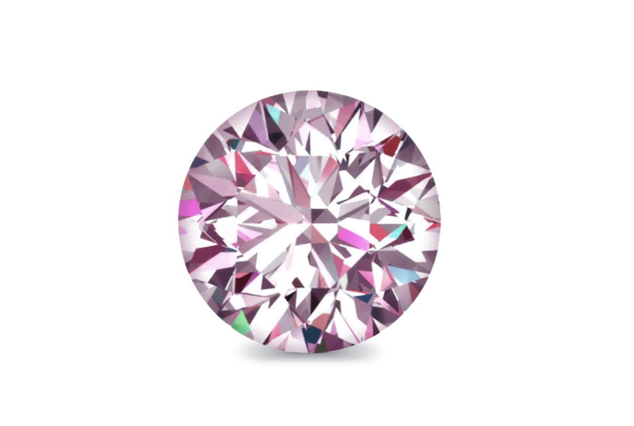 0.31 Carat Round Pink Lab Diamond