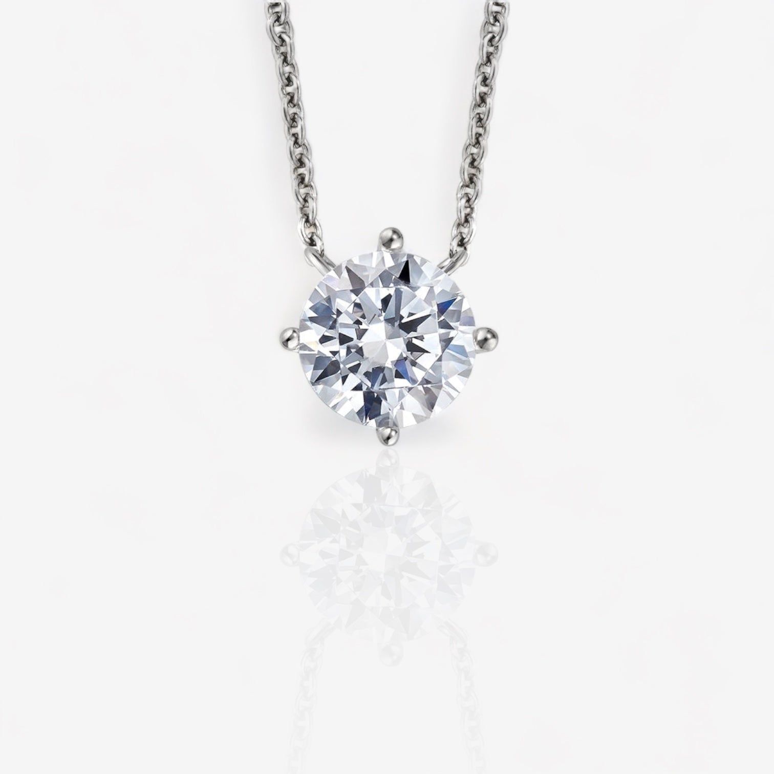 Round Stationary Solitaire Pendant Basket