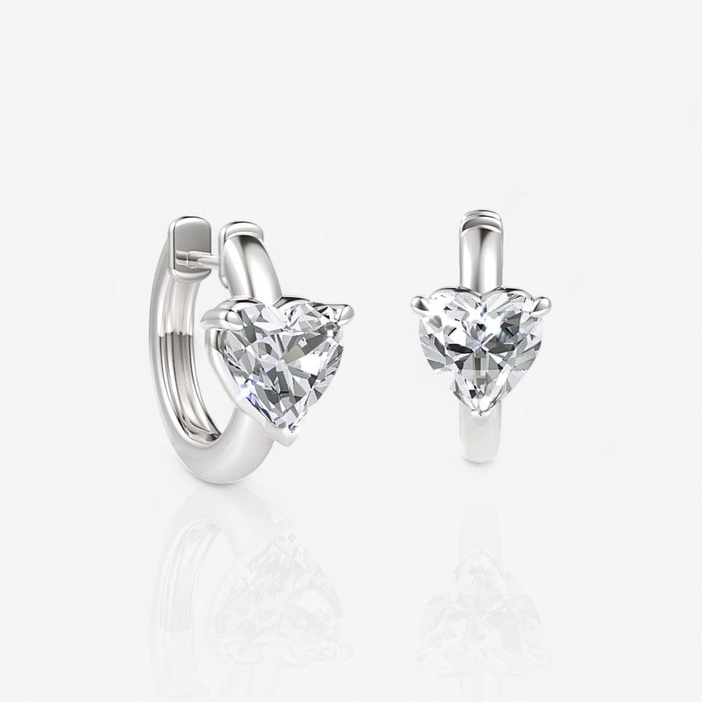 Heart Diamond Huggie Earring Baskets