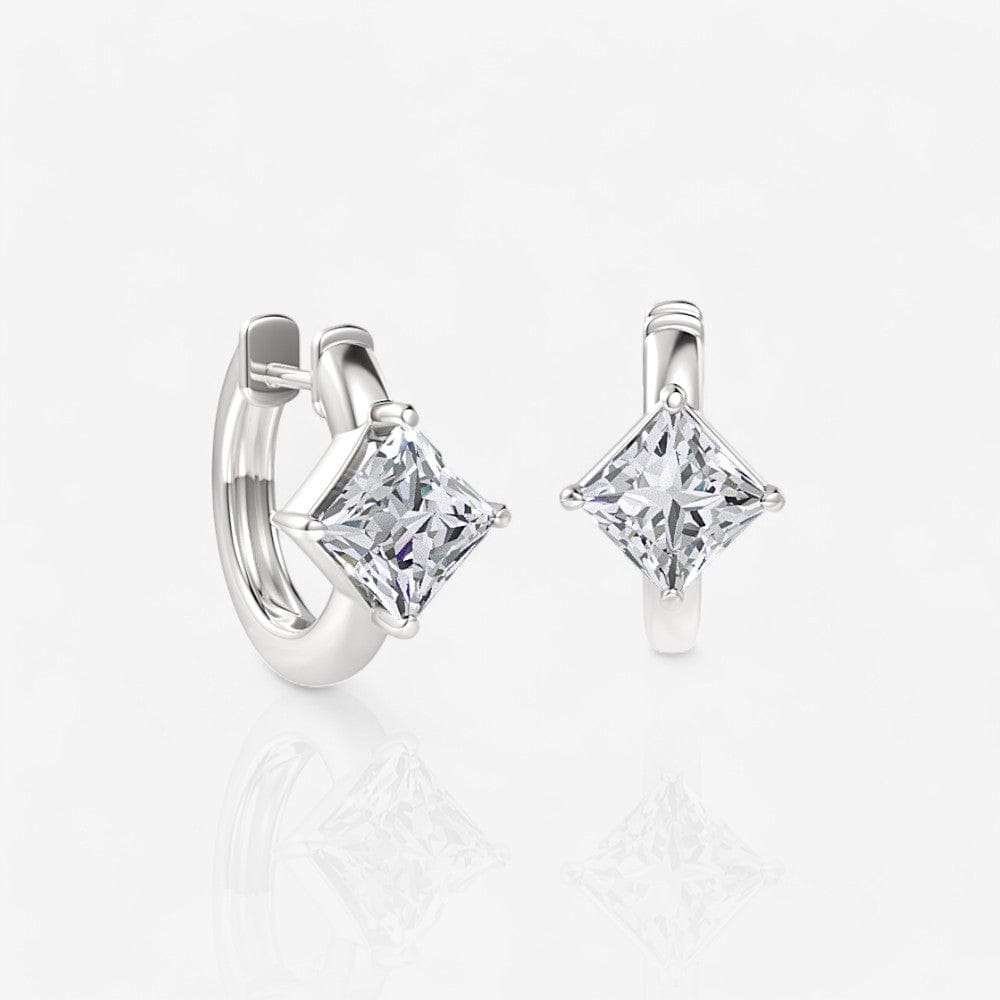 Princess Diamond Huggie Earring Baskets