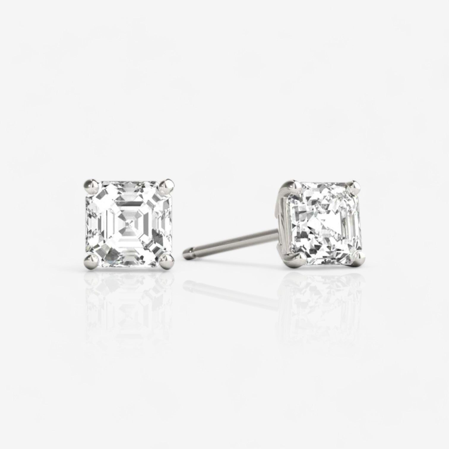 Asscher Diamond Earring Baskets