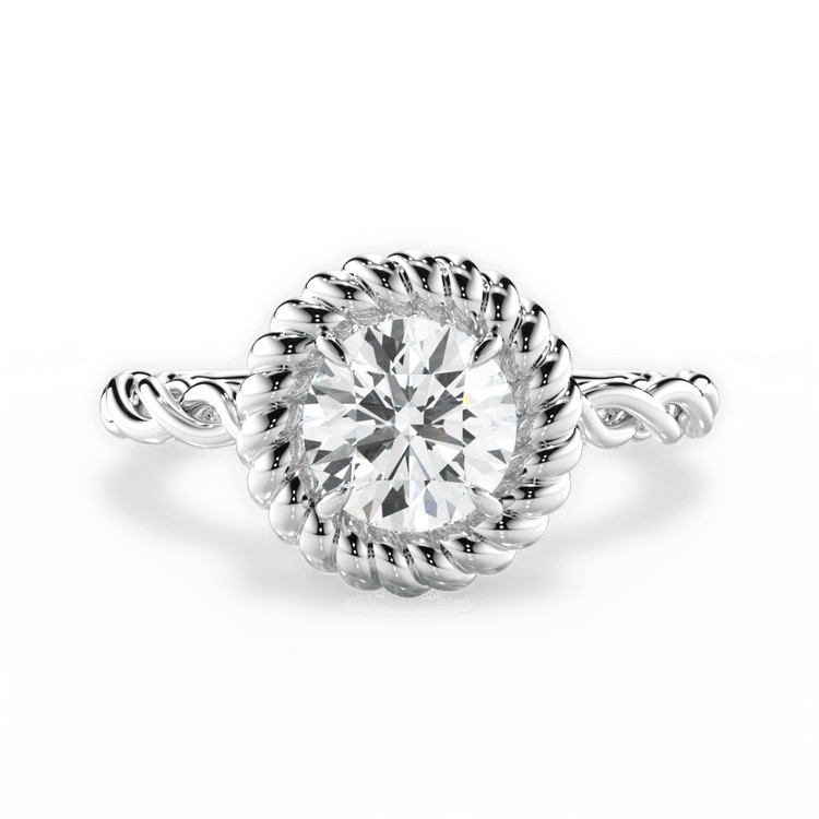Twisted Metal Halo Engagement Ring